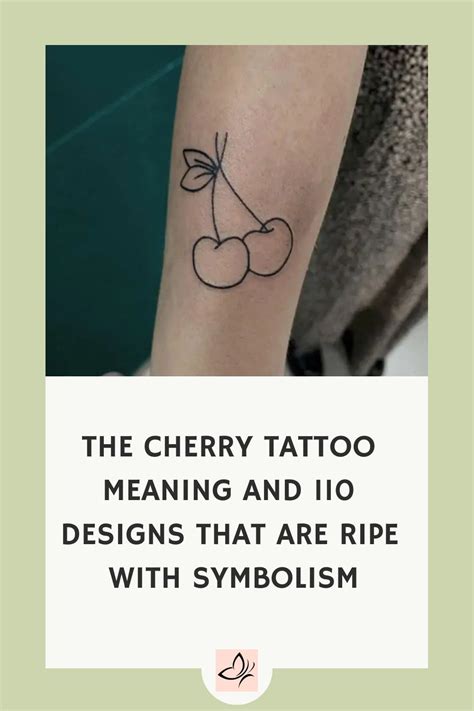 The Cherry Tattoo Meaning And 110 Designs That Are Ripe With Symbolism