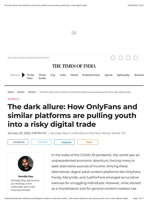 The Dark Allure How Onlyfans And Similar Platforms Are Pulling Youth Into A Risky Digital Trade