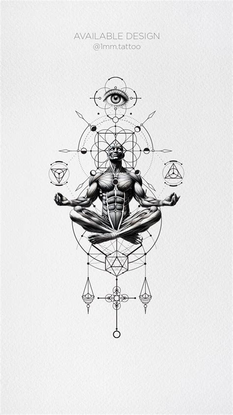 The Eye Of The Soul Tattoo Meditative Design With Spiritual Symbols And Geometric Composition The Eye Of The Soul Tattoo Meditative Design With Spiritual Symbols And Geometric Composition