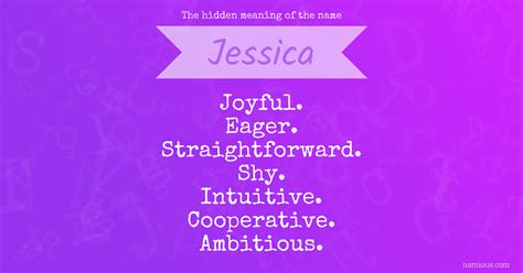The Hidden Meaning Of The Name Jessica