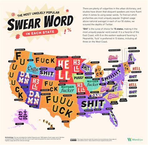 The United States Of Cussing Every U S State Amp 39 S Favorite Swear Word Word Tips