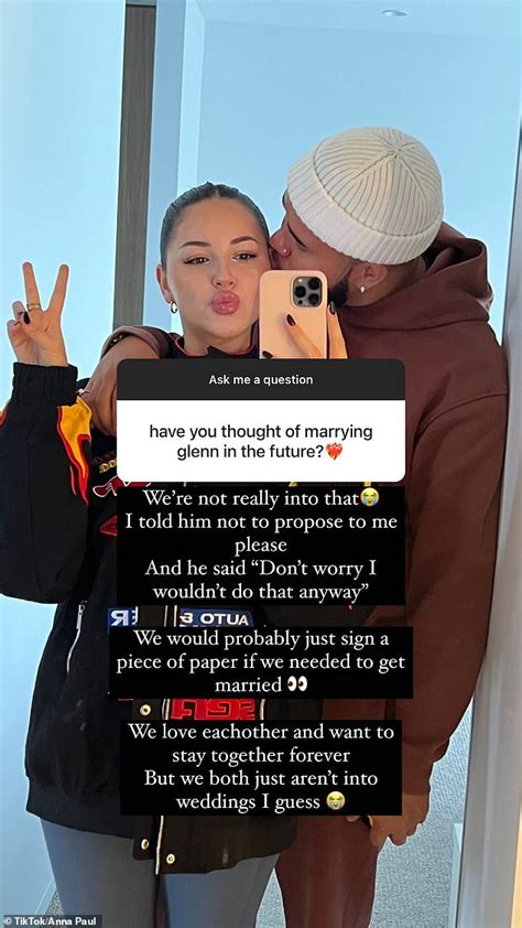Tiktok Star Anna Paul Reveals Why She Begged Her Longtime Boyfriend Not To Propose Daily Mail