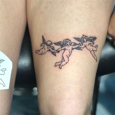 Tiny Angel Tattoo Ideas At Eugene Mash Blog