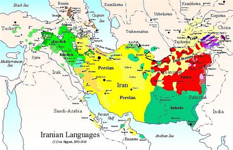 Titus Didactica Iranian Languages Map Frame