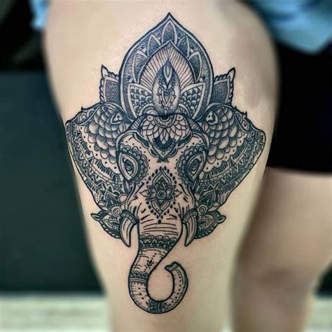 Top 40 Traditional And Realistic Elephant Tattoos Inku Paw