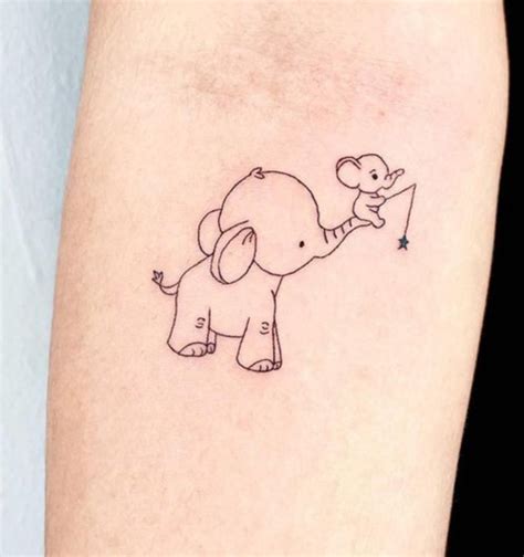 Top 5 Small And Simple Elephant Tattoos Noon Line Art