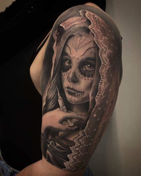 Top 61 Santa Muerte Tattoo Ideas 2021 Inspiration Guide