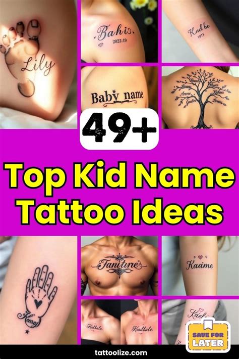 Top Kid Name Tattoo Ideas To Celebrate Your Little One