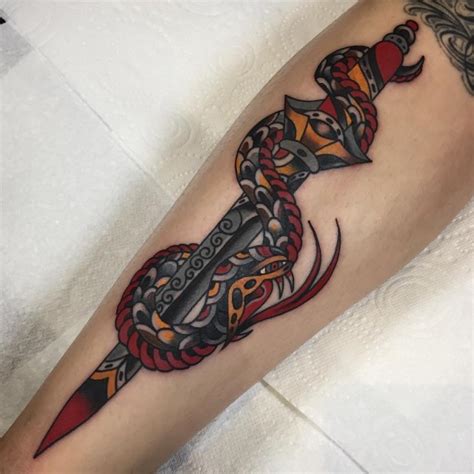 Traditional Snake Tattoos Cloak And Dagger Tattoo London