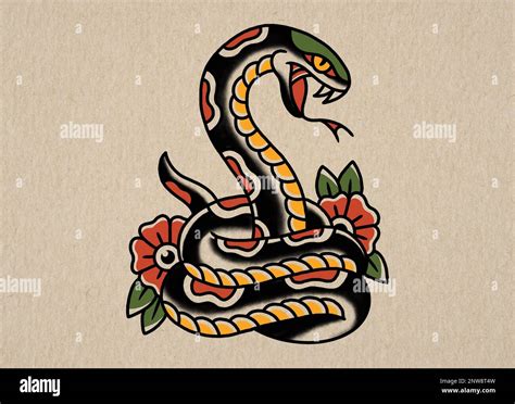Traditional Style Snake Tattoo Happylife Edu Pl