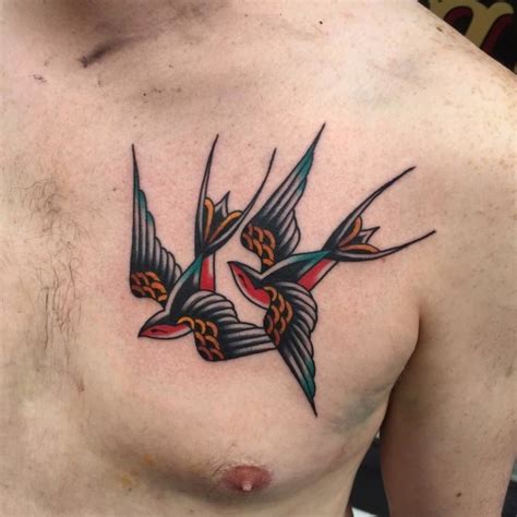 Traditional Swallow Tattoos Cloak And Dagger Tattoo London