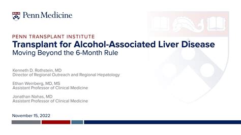 Transplant For Alcohol Associated Liver Disease 2022 Liver Transplant Virtual Cme Series