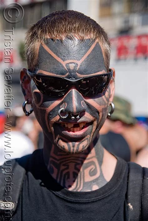 Tribal Full Face Tattoo Designs For Guys Truetattoos