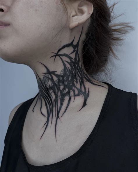 Tribal Neck Neotribal Necktattoo Tattoo Tttism Darklettering
