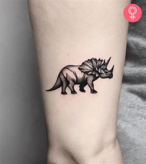 Triceratops Tattoo For My Dino Birthday Solidtorch Ink Calgary R Tattoos