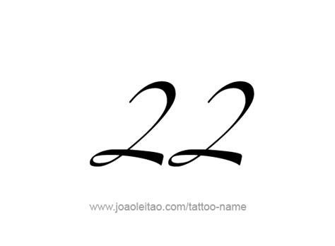 Twenty Two 22 Number Tattoo Designs Tattoos With Names