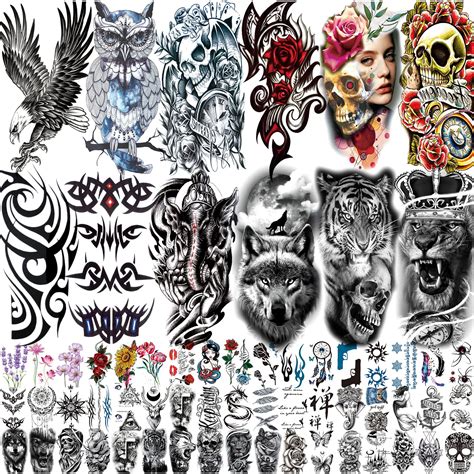 Two Sheets Of Temporary Tattoos Featuring Family Themes Designed To And Easy For Men And Women Waterproof Herbal Tattoos Can Last Between One To Two Weeks