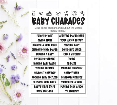 Ultimate List Of 100 Baby Words List Baby Shower Pictionary Charades Bingo Words Artofit