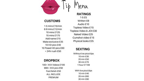 Ultimate Onlyfans Tip Menu Guide With Real Examples Creatortraffic Com