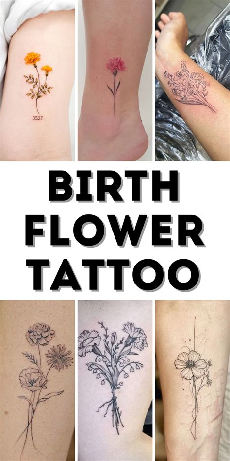 Unique Birth Flower Tattoo Ideas For Every Month Elegant Dainty And Personalized Designs