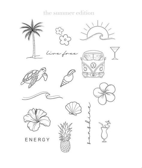 Unique Small Beach Tattoos Minimalistic Designs For Next Day Unique Small Beach Tattoos Minimalistic Designs For Next Day