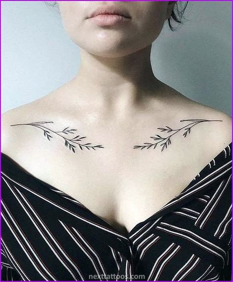 Unique Small Female Chest Tattoos