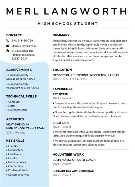 University Student Resume Free Google Docs Template Gdoc Io