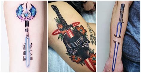 Updated 40 Forceful Lightsaber Tattoos Updated 40 Forceful Lightsaber Tattoos