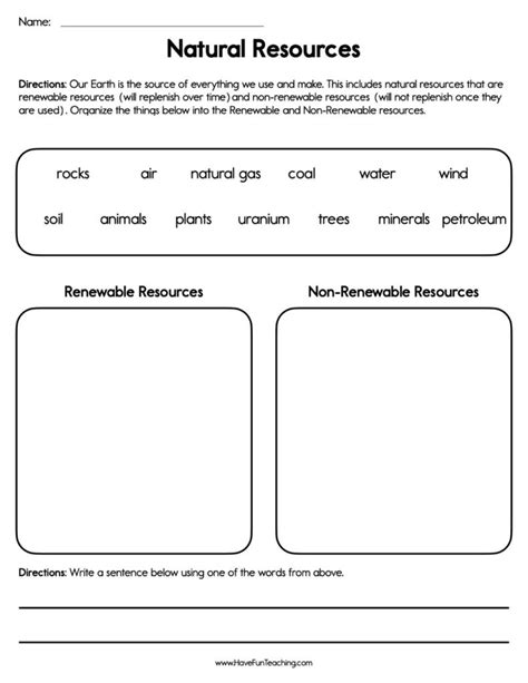 Using Resources Worksheet Have Fun Teaching