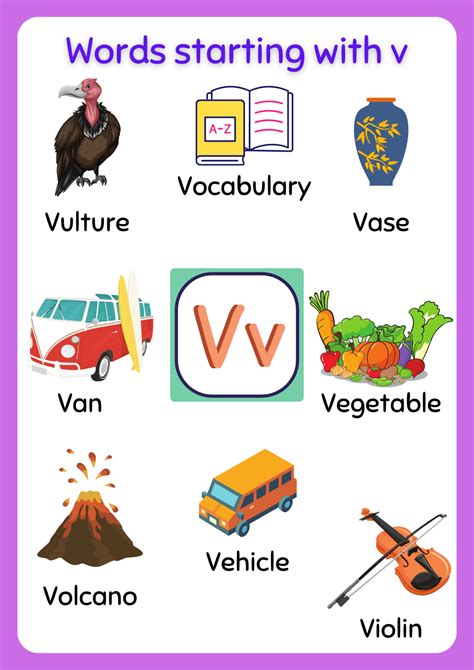 V Words Vocabulary