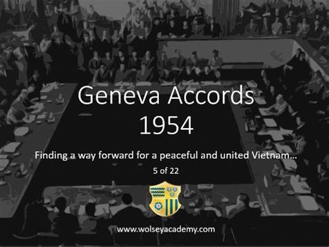 Vietnam War 5 Geneva Accords 1954 Teaching Resources