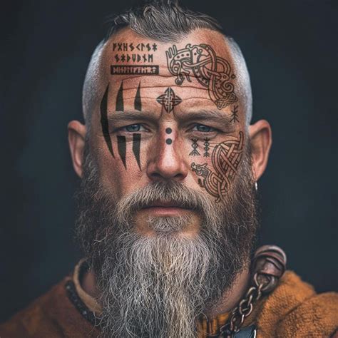 Viking Face Tattoo Head Tattoo For Fairleigh Some Of Her Ancestors