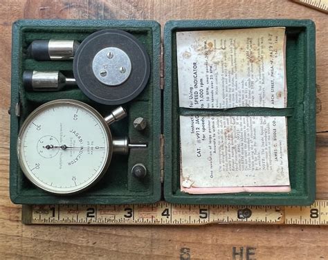 Vintage James Biddle Switzerland Jagabi Speed Indicator Rpm Gauge 25 1000 Rpms 5 Tips Works Etsy