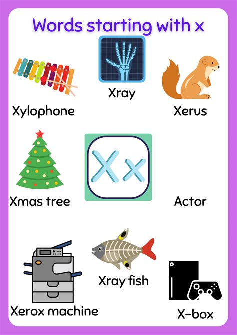 Vocabulary List Of Words With X Archives About Preschool