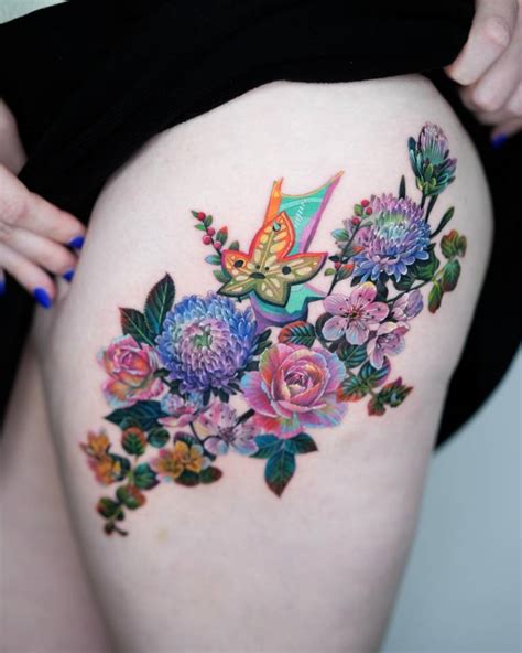 Wesley Hartsell Super Fun Floral Thigh Tattoo I Made At Allegiancetattoocollective Thanks For Looking If You Would Like Something Like This Hit The Dm S Instagram Wesley Hartsell Super Fun Floral Thigh Tattoo I Made At Allegiancetattoocollective Thanks For Looking If You Would Like Something Like This Hit The Dm S Instagram