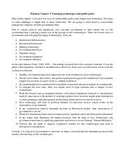 Wharton Chapt 5 Amp 6 Pdf Wharton Chapter 5 Emerging Technologies And Public Policy Here In This