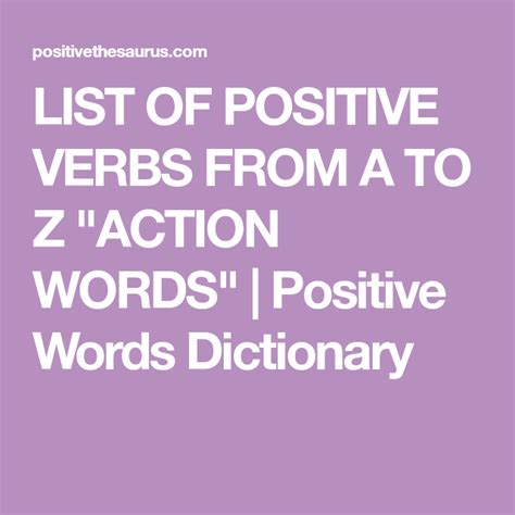 What Are Positive Verbs Design Talk