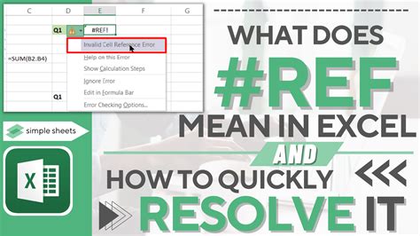 What Does Ref Mean In Excel And How To Quickly Resolve It What Does Ref Mean In Excel And How To Quickly Resolve It
