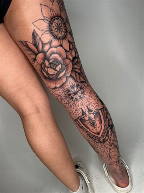 7 Feminine Leg Sleeve Tattoos