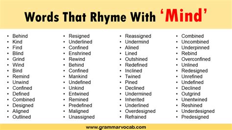 Words That Rhyme With Mind Grammarvocab Words That Rhyme With Mind Grammarvocab
