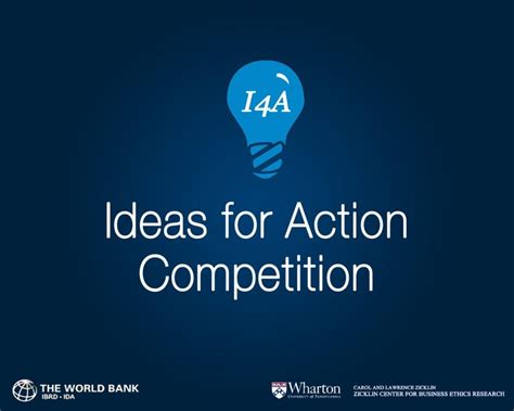 World Bank Group Wharton School Ideas For Action Competition 2019 Opportunity Desk
