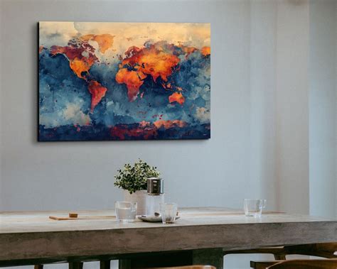 World Map Canvas Wall Art Abstract Globe Art Office Art Large Canvas Wall Art Etsy World Map Canvas Wall Art Abstract Globe Art Office Art Large Canvas Wall Art Etsy