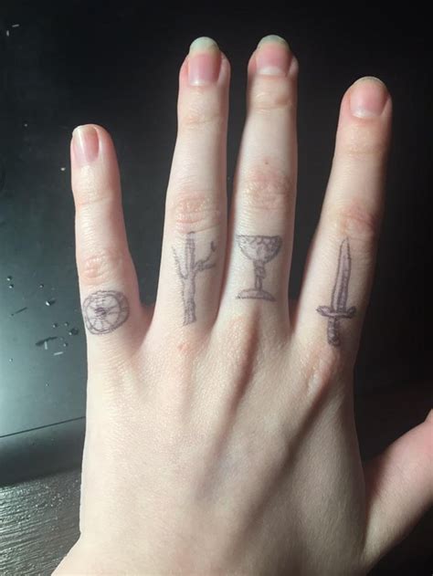 Would Like To Get Those Symbols Of The Minor Arcana Tattooed But I M Wondering If Each Finger Have A Signification That Would Match Each Symbols If There Is I Would Love To