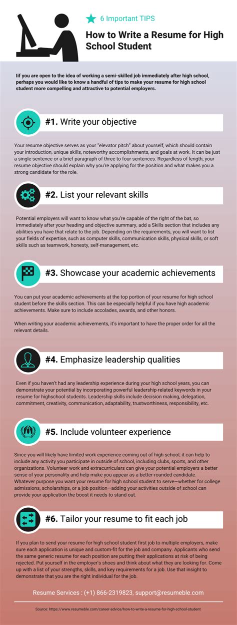 Writing A Resume For High School Student Top 6 Tips Resumeble