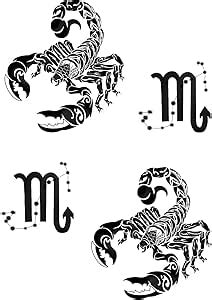 X3 Gemini Zodiac Sign Temporary Tattoo 3 Sheets Of Astrology And Constellation Fake Tattoos Black Waterproof And Safe For Your Skin Men Woman