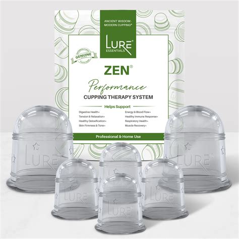 Zen Cupping Therapy Set 6 Cups Clear Lure Essentials