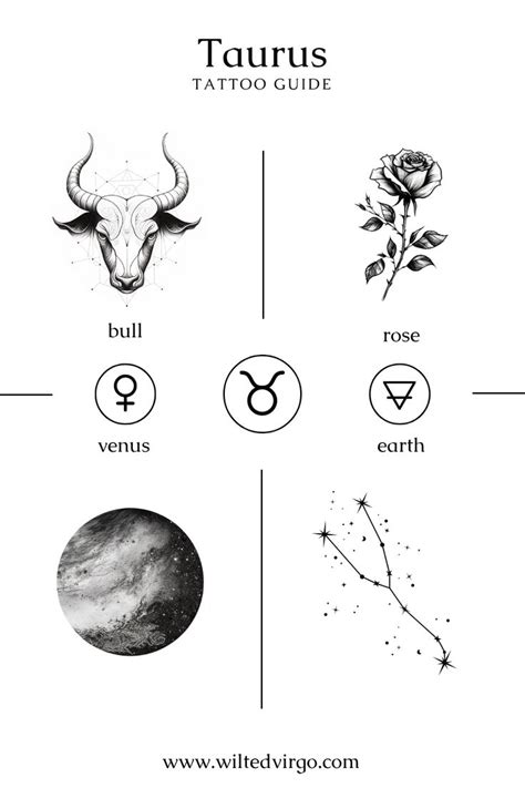 Zodiac Symbol Taurus Tattoo Taurus Is An Earth Sign Represented By The Bull Taurus Is Ruled By Venus The Enchanting Planet That Governs Love Beauty And Money Taurus S Venusian